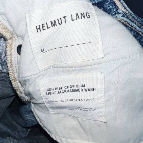 Helmut Lang HIGH RISE CROP SLIM LIGHT JACKHAMMER WASH Size 26 - Picture 11 of 11